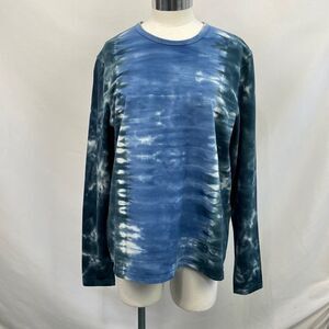 Blue along Sleeve Tie Dye Top